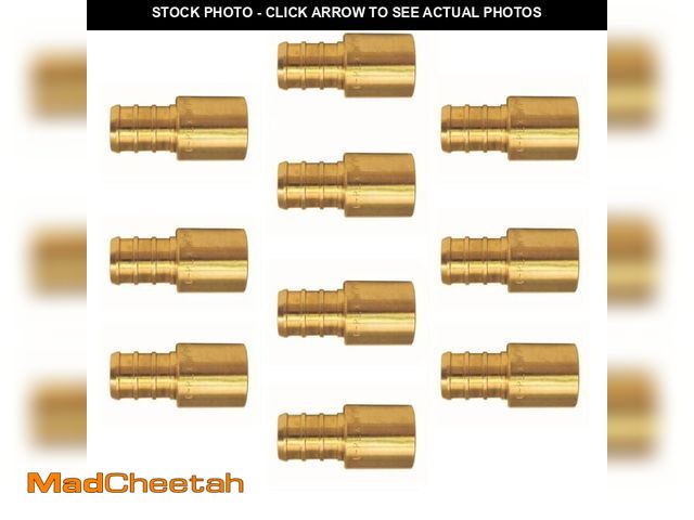 Lot 74-14222518 - Apollo 1/2 in. Brass PEX-B Barb x Male Copper Sweat Adapter (10-Pack) - UNUSED