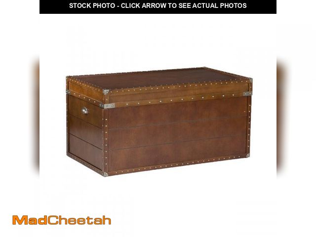 Lot 74-12362629 - SEI Furniture Steamer Trunk Coffee Table, Brown - UNUSED
