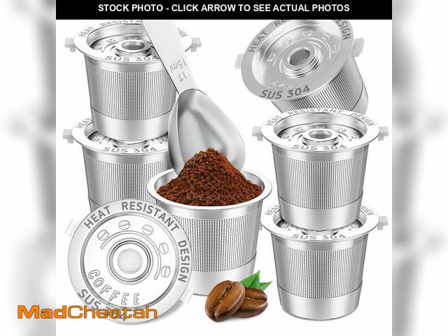 Lot 74-14143996 - 6 Pack Reusable K Cups Coffee Pods for Keurig 1.0: Stainless Steel Reusable Coffee Pods for Keurig C...