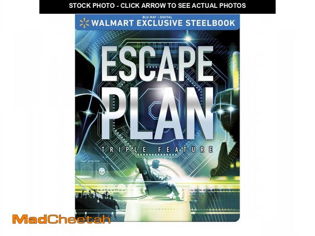 Lot 74-12426025 - Escape Plan 1-3 Trilogy (Steelbook) (Blu-ray + Digital) Lionsgate Action - UNUSED