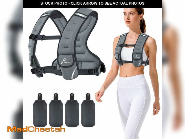 Lot 74-13965593 - Sportneer Adjustable Weighted Vest Woman: 6-10lb Weighted Walking Vest for Women with 4 Weight Packs...