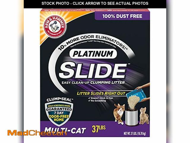 Lot 74-12365713 - ARM &amp; HAMMER Clump &amp; Seal SLIDE Platinum Multi-Cat Clumping Litter, Easy Clean, Superior Odo...