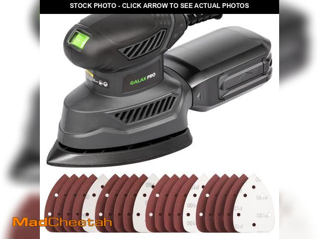 Lot 74-12436347 - GALAX PRO Detail Sander, 1.1A Powerful Motor, 13000 OPM Compact Electric Sander with 20Pcs Sandpaper...
