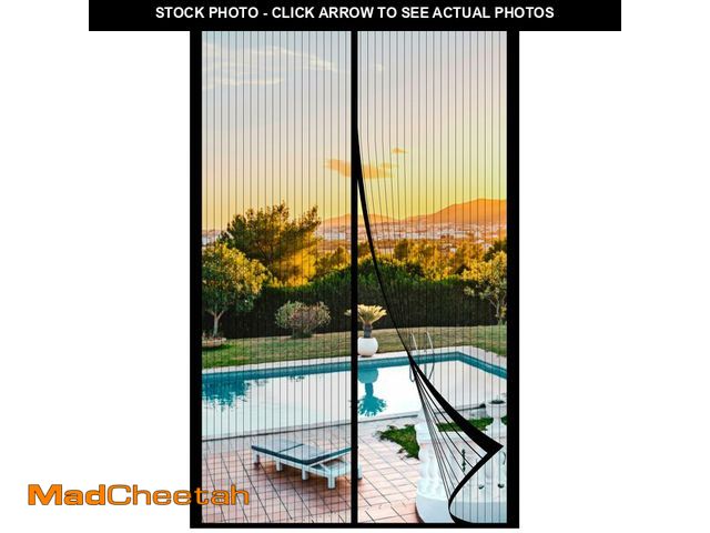Lot 74-14150312 - METAONLY Magnetic Screen Door Mesh Fits 60" x 80" Door - Curtain Size 62" x 82", Works for Patio, Sl...