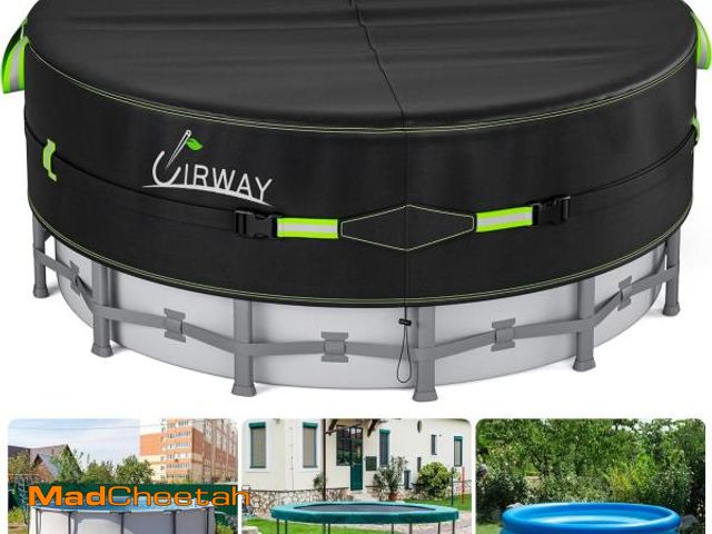 Lot 74-12332979 - UIRWAY 18 Ft Round Winter Pool Cover with Reflective Strips, Swimming Pool Cover for Above Ground Po...