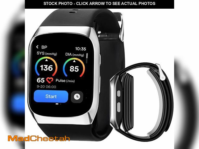 Lot 74-14265253 - Blood Pressure Smartwatch with Dual Patented Cuff, Wrist BP Monitor Watch 24/7 Sleep Stress Monitori...