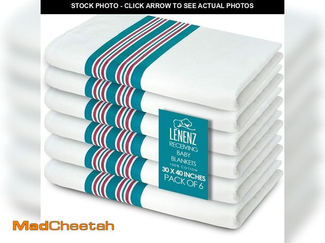 Lot 74-12714082 - Lenenz Baby Receiving Blankets, 100% Cotton Flannel Receiving Blanket, Perfect for swaddling &amp; W...