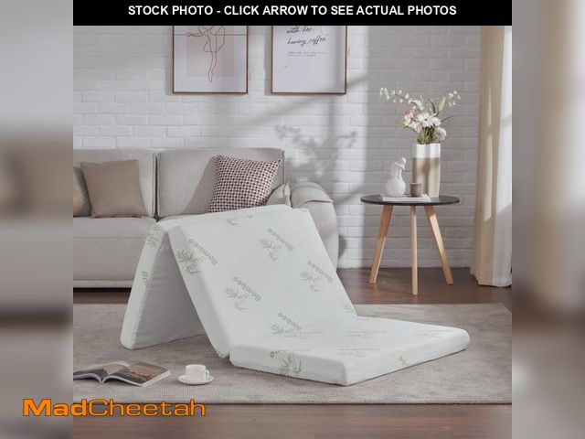 Lot 74-12164364 - (MISSING CARRYING BAG) SINWEEK Foam Folding Mattress with Storage Bag, 4 Inch Trifold Floor Foldable...