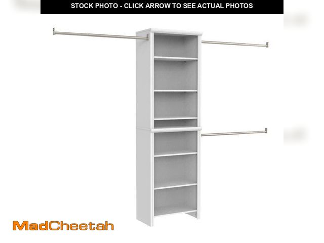 Lot 74-12673852 - ClosetMaid Impressions Standard 60 in. W - 120 in. W White Wood Closet System - UNUSED