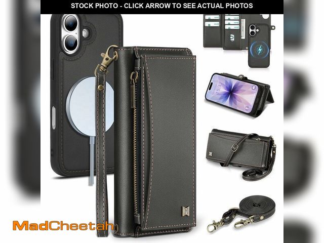 Lot 74-14331851 - BLISLIAR Wallet Case for iPhone 17 with Card Holder/Crossbody Wallet/Strap,[RFID Blocking][Magnetic]...