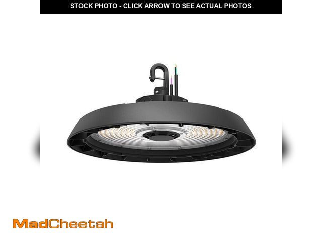 Lot 74-12851909 - Commercial Electric CE 14 In. LED Lumen Changing 400/600/750-Watt Equivalence Round High Bay Matte B...