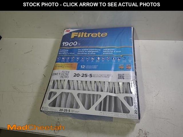 Lot 74-12140352 - Filtrete 20x25x5 AC Furnace Air Filter, MPR 1550, MERV 12, Fits Trion AirBear, CERTIFIED Asthma &amp...