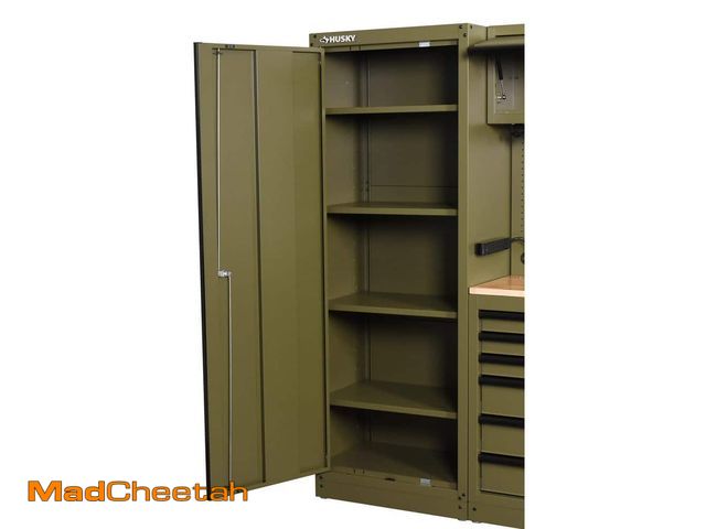 Lot 74-14604925 - Husky Tall Standing Cabinet ONLY in Matte Army Green - UNUSED