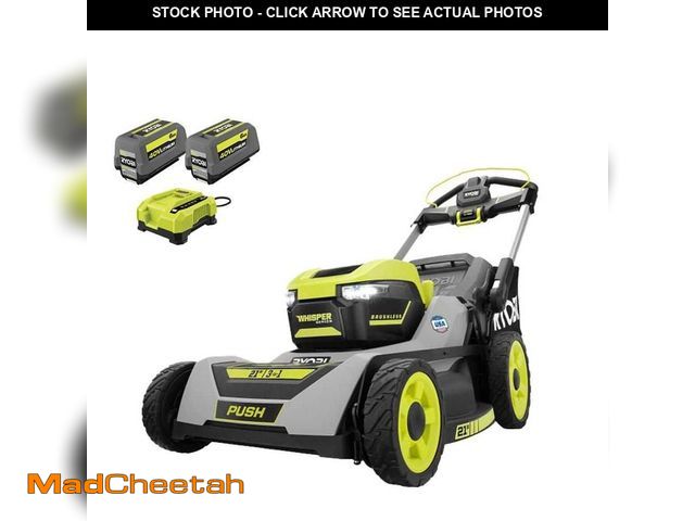 Lot 74-13678501 - (MISSING BATTERIES &amp; CHARGER) RYOBI 40V HP Brushless 20 in. Cordless Electric Battery Walk Behin...