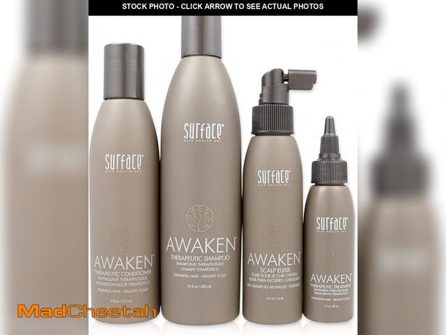 Lot 74-12332223 - Surface Hair - Awaken Kit: Shampoo, Conditioner, Scalp Elixir and Therapeutic Treatment - for Thinni...