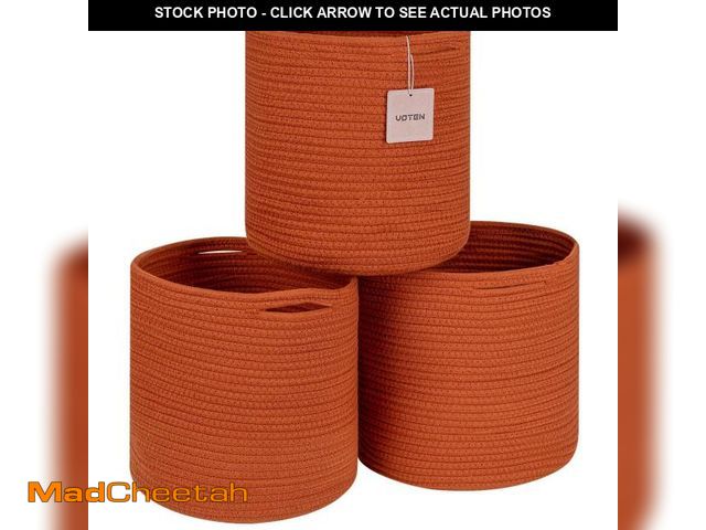 Lot 74-12314939 - voten Storage Cubes Baskets Bins Organizer 11x11x11'' Fit 12x12''Cube Bookcases Shelf,Durable Woven ...