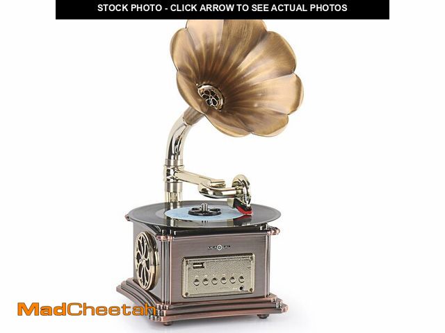 Lot 74-13198353 - Asommet Gramophone Record Player Retro Turntable All in One Vintage Phonograph Nostalgic for LP with...