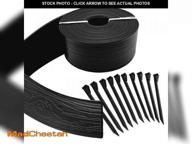 Lot 74-12411781 - Master Mark Terrace Board 5 in. x 40 ft. Black Landscape Lawn Edging with Stakes - UNUSED