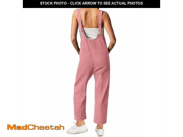 Lot 74-13768503 - Vimyig Dressy High Roller Denim Jumpsuit for Women Casual Sleeveless Loose Fit Overalls Jeans Pants ...