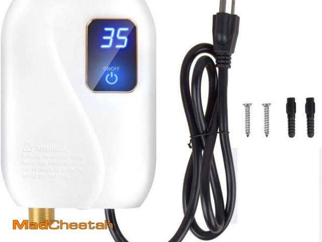Lot 74-12216107 - Generic Tankless Water Heater Electric, Instant Hot Water Heater Under Sink, 3000W 110V On Demand Mi...