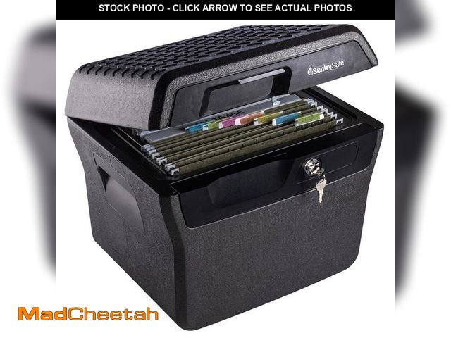 Lot 74-12554372 - 0.66 cu. ft. Fireproof &amp; Waterproof Safe File Box - UNUSED