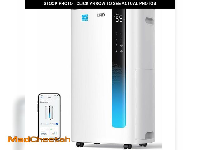 Lot 74-14581768 - DREO Energy Star 2025 Smart Dehumidifier for Basement, 1.85 Gal Water Tank - UNUSED