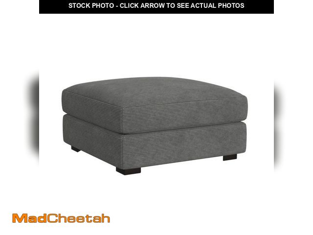 Lot 74-12659627 - Picket House Furnishings Mesa Charcoal Polyester Square Accent Ottoman - UNUSED