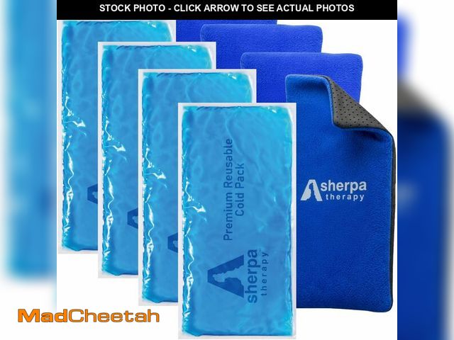 Lot 74-13965289 - SHERPA THERAPY 4PK Flexible Gel Ice Packs for Injuries Reusable - Gel Ice Pack Cold Compress for Kne...