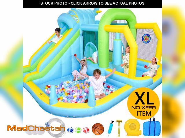 Lot 74-13683364 - Inflatable Bounce House Water Slide,12 in 1 Play Areas for Kids with Airplane Bouncy,Climbing Wall,D...