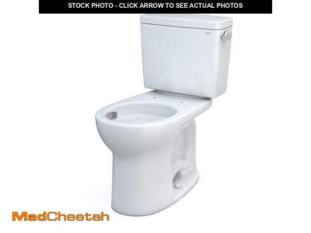 Lot 74-12070915 - (TANK ONLY) TOTO Drake Two-Piece Round 1.28 GPF Universal Height TORNADO FLUSH Toilet with CEFIONTEC...