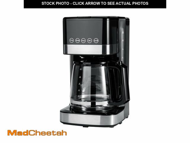Lot 74-13540596 - Basics Programmable 12 Cup Drip Coffee Maker with Glass Coffee Pot (1.9 Qt), Auto Shut-off, Touch Sc...