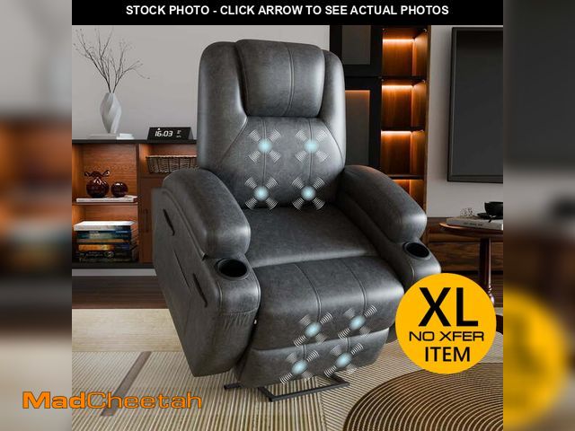 Lot 74-13124753 - Homall Power Lift Recliner Chair  Leathaire for Elderly with Massage , Black - UNUSED