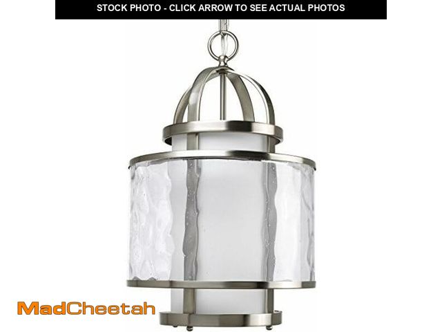 Lot 74-12573248 - Progress Lighting 1-Light Foyer Pendant, Bay Court Collection, Indoor, P3701-09, Brushed Nickel - UN...