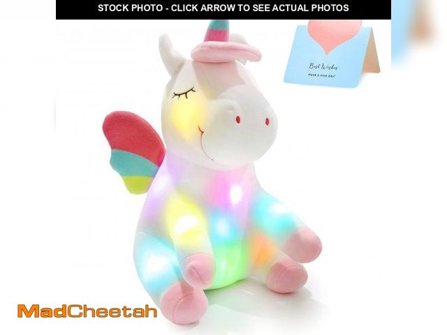 Lot 74-11546634 - Athoinsu 12'' Light up Unicorn Stuffed Animal Soft Plush Toy with Colorful LED Night Lights Glowing ...