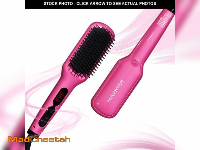 Lot 74-14299630 - MEGAWISE Pro Ceramic Ionic Hair Straightener Brush, Universal Dual Voltage, Rotatable Power Cord, MC...