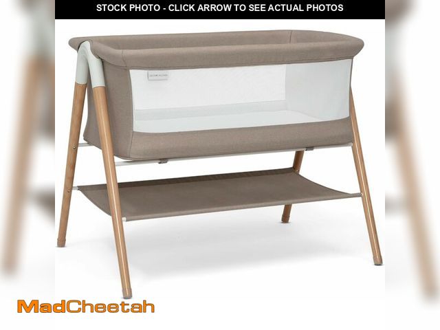 Lot 74-13418798 - Delta Children Bondi Beechwood by The Bed Bassinet with PureAir Breathable Mesh Sheet and FSC-Certif...