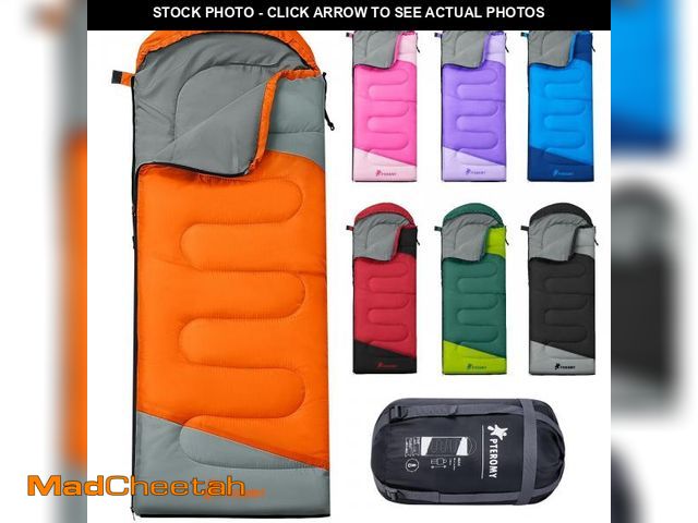 Lot 74-12441248 - PTEROMY Sleeping Bags for Adults, Lightweight Water Resistant Backpacking Camping Sleeping Bag for W...
