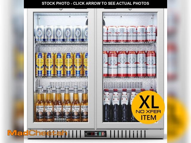 Lot 74-13677320 - BODEGA 35 in. 7.4 cu. ft . Single Zone 216-Can Beverage Cooler Under Counter Bar Refrigerator w/LED ...
