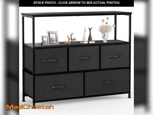 Lot 74-12512492 - CONCETTA Dresser for Bedroom TV Stand with Storage Entertainment Center Dresser with 5 Fabric Drawer...