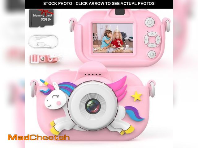 Lot 74-12217409 - Kids Camera for Girls, 3-12 Year Old Girl Toys Christmas Birthday Gifts, 32MP HD Dual Lens Toddler C...