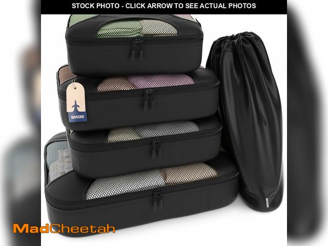 Lot 74-14339424 - Shacke 5 Set Packing Cubes for Travel Ã¢â¬â Luggage Organizer &amp; Suitcase Bags with Laundry Ba...