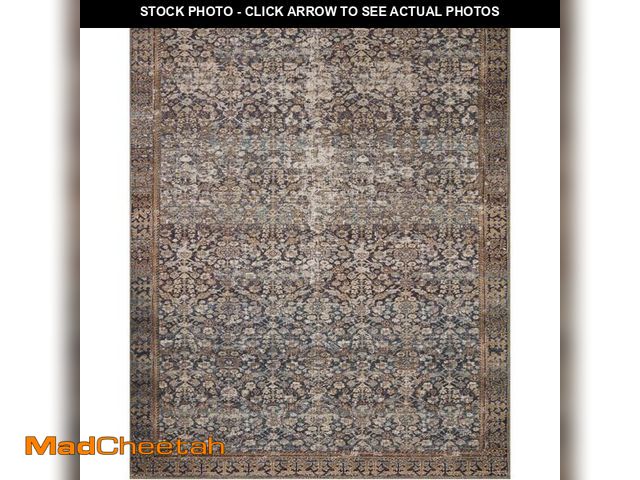 Lot 74-13041502 - Loloi Amber Lewis Georgie Collection GER-05 Denim/Spice 18" x 18", .19" Pile Height, Sample Rug - UN...