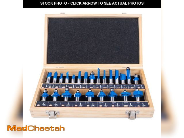 Lot 74-13571145 - KOWOOD Router Bits Sets of 24A Pieces 1/2 Inch Shank Router Bit Set T Shape - for Commercial Users a...