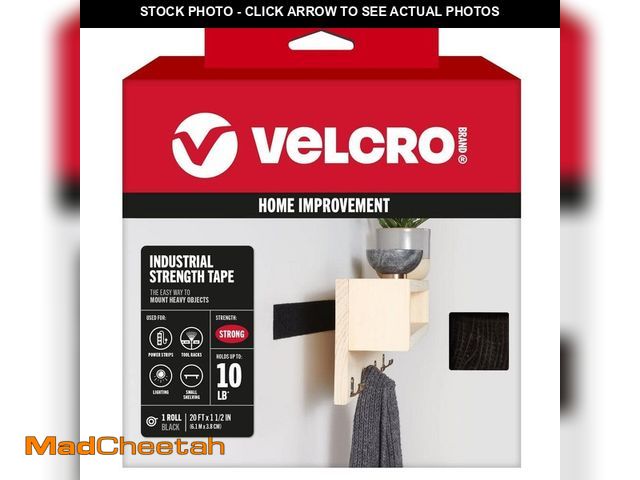 Lot 74-12852483 - VELCRO 20 ft. x 1-1/2 in. Industrial Strength Tape in Black - UNUSED