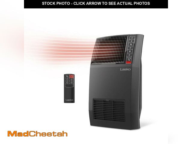 Lot 74-12989228 - *DIRTY* Lasko 1500-Watt 20 in. Black Electric Console Ceramic Space Heater with Tip-Over Switch, Adj...