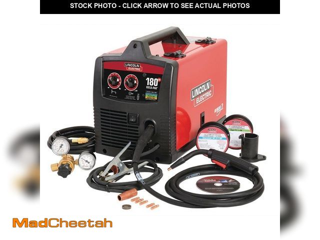 Lot 74-14278574 - Lincoln Electric Weld-Pak 180 Amp MIG Flux-Core Wire Feed Welder, 230V, Aluminum Welder with Spool G...