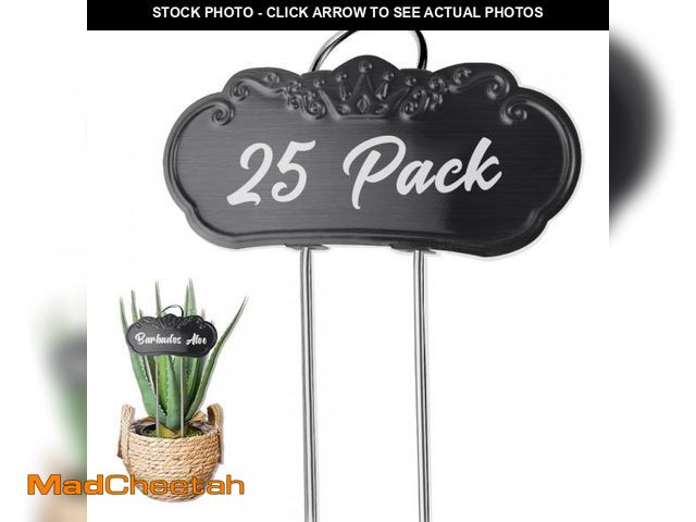 Lot 74-12443096 - TCYPUHL Metal Plant Labels,Tall Outdoor Garden Markers for Flower, Fruit and Vegetable, Stainless St...