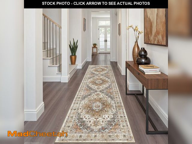 Lot 74-13710078 - Madane Runner Rug 2x8, Washable Hallway Runner Rugs, Non-Slip Low-Pile Soft Kitchen Rug Runner Laund...