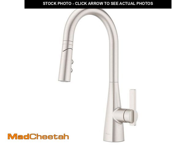 Lot 74-13694064 - Pfister Exemplar Single Handle Pull Down Sprayer Kitchen Faucet in Spot Defense Stainless Steel - UN...