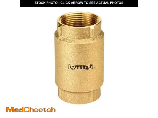 Lot 74-12663335 - Everbilt 1-1/4 in. Brass Check Valve - UNUSED